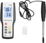 HT9829 Hot Wire Thermal Anemometer for Wind Temperature, Air Volume, Wind Speed Testing, US Plug 100-240V